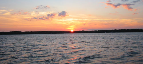 Sonnenuntergang &uuml;ber der M&uuml;ritz